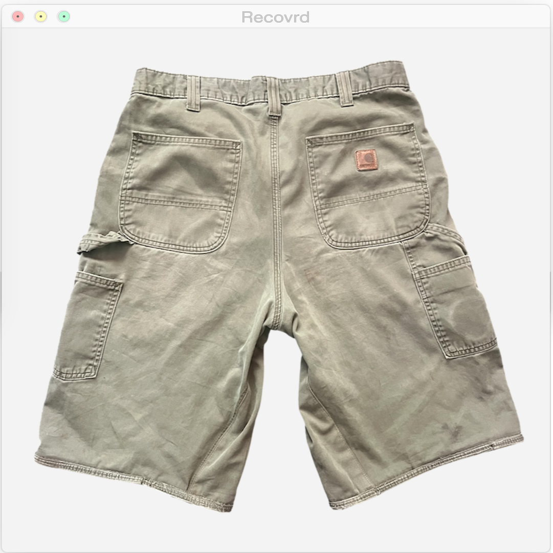 HAND PAINTED CARHARTT TIGER JORTS Size 34